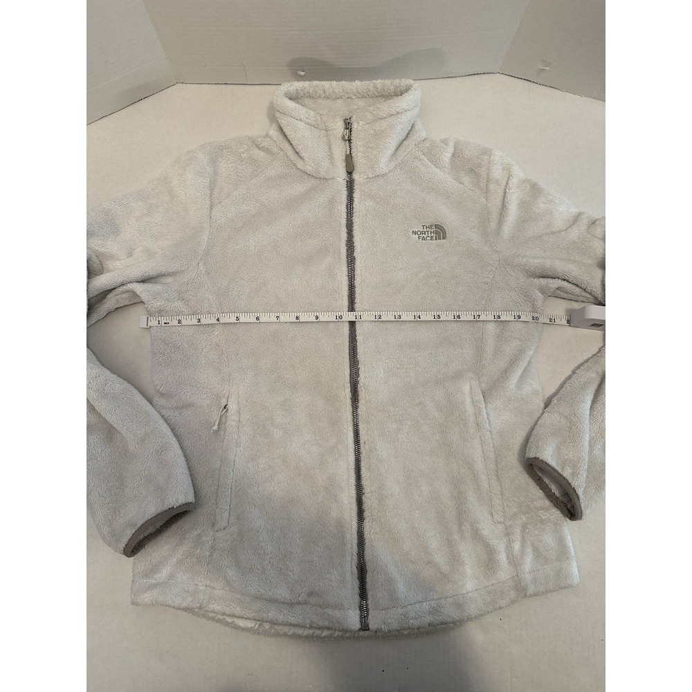 The North Face Osito Jacket White Gray Trim Women's Size Medium - Picture 10 of 16